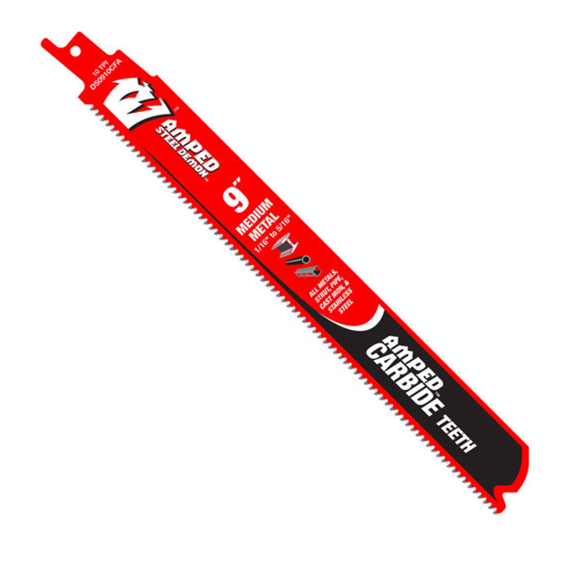 Diablo Tools, 9in. 10TPI AMPED Carbide Recip. Medium Metal 3pk, Included (qty.) 3 Model# DS0910CFA3